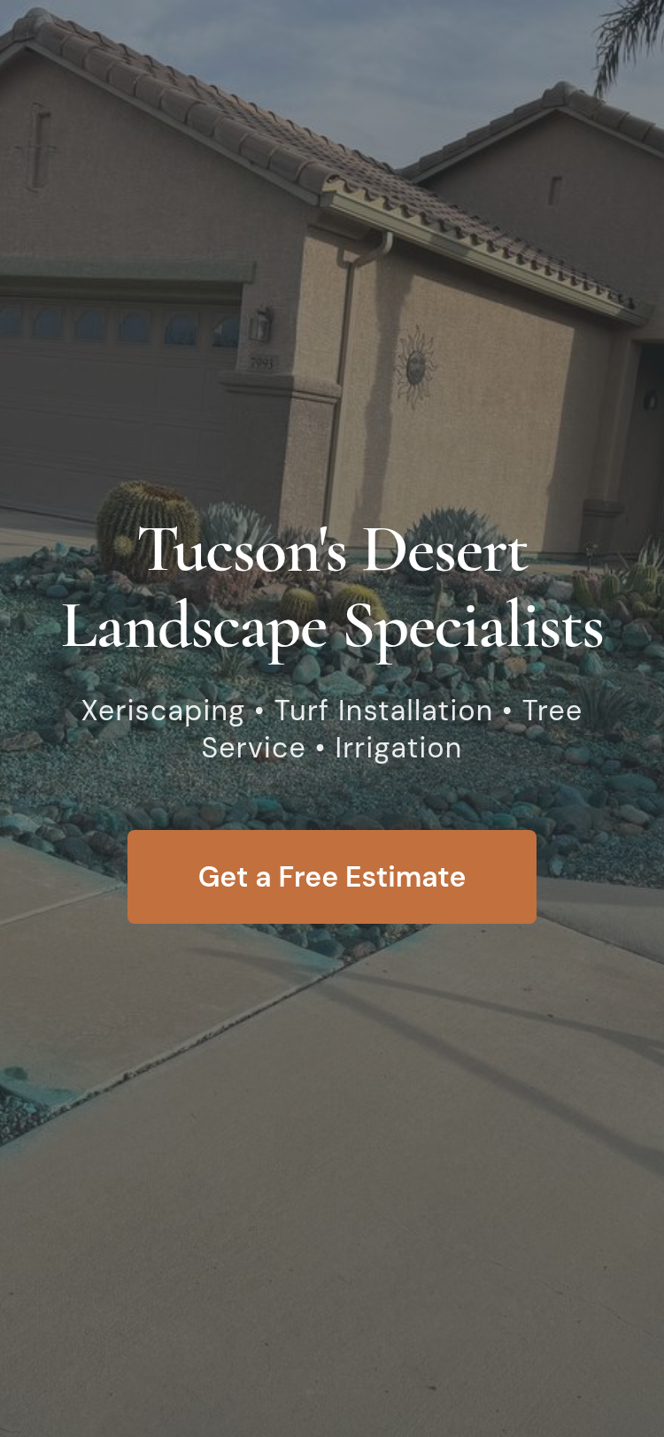 Gustavo's Landscape website on mobile phone